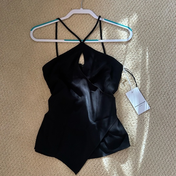 Amanda Uprichard Black Keyhole Top NWT Size XS - Picture 1 of 4